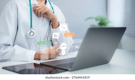 doctor using laptop ai clinical 260nw 2764441819